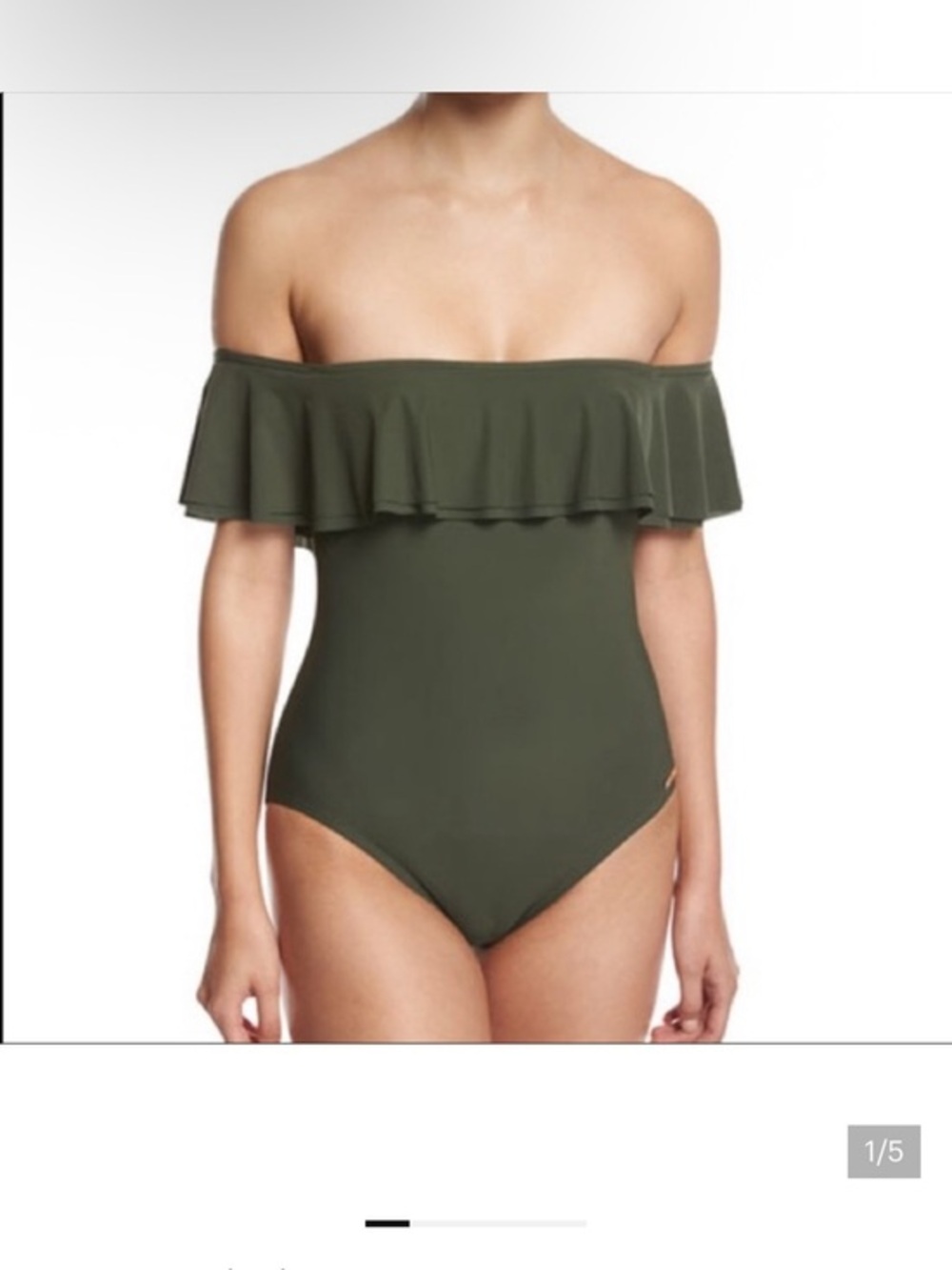 MICHAEL Michael Kors Ruffle Padded One Piece Swimsuit Size 8